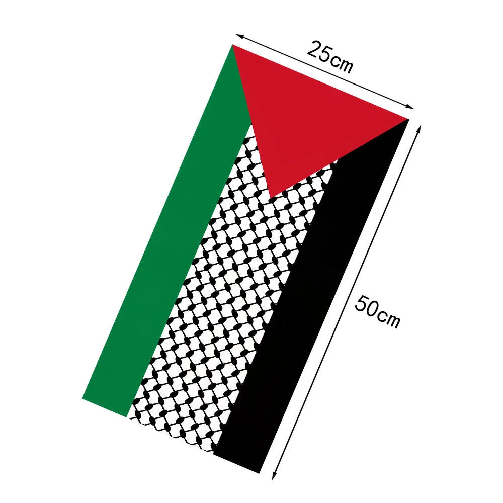 Palestine Flag Scarf25x 50cm Palestinian Keffiyeh Bandanas Neck Gaiter Seamless Arabia Scarves Palestine Arabic Face Masks