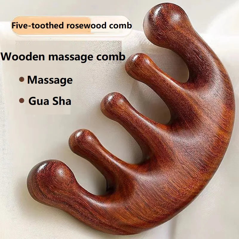 Wooden Massage Wood Massager Comb Scalp Head Oil Massager