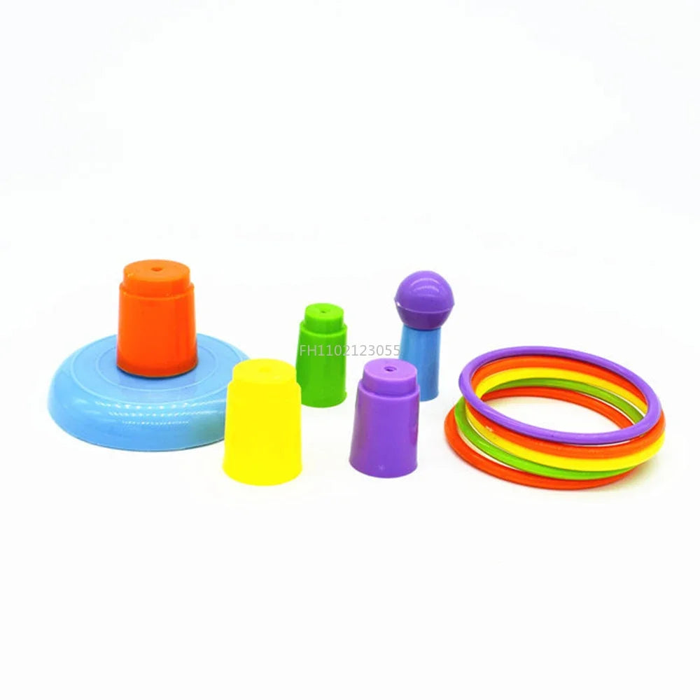 Parrot Bird Parrot Bite Chewing Toy Pet Bird Swing Ball Standing Toy Plastic Rings Training Intelligence Toy Ferrule Decor