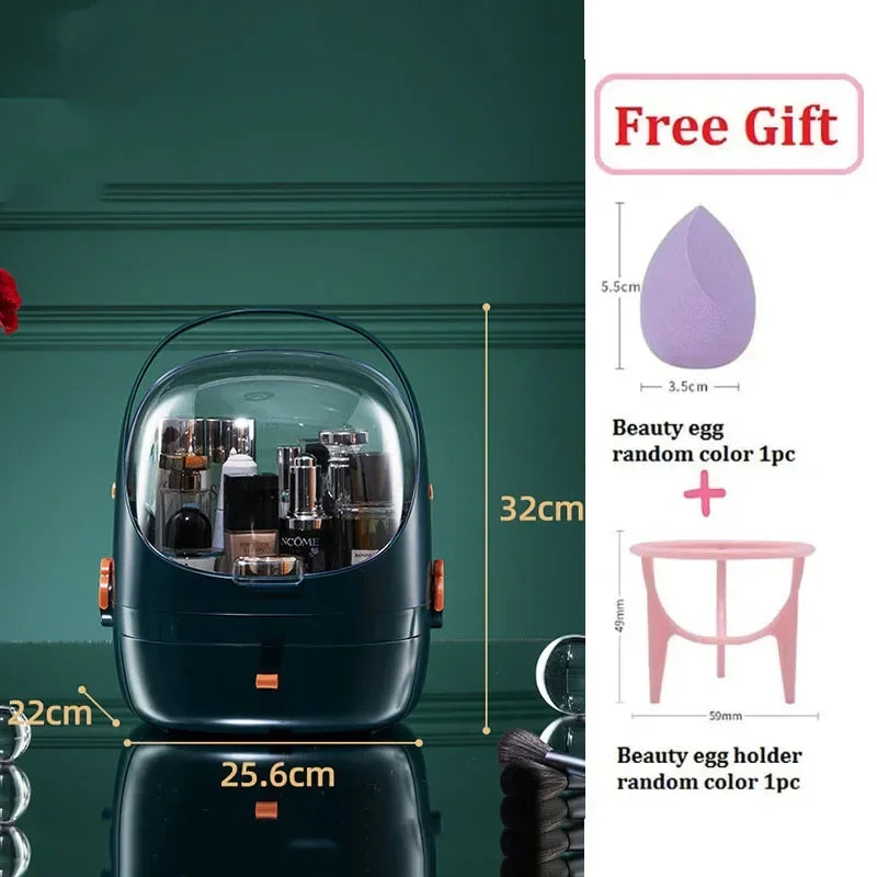 Cosmetic Storage Box Home Large Capacity Desktop Dustproof Dressing Table Lipstick Skin Care Luxury Storage Box Makeup Organizer