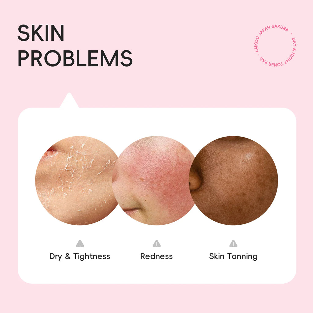 Japan Sakura Toner Pads 100ml 40pads Day Night Use Remove Makeup Cleanse Moisturize Face Care Hydrating Treatment  Skin Care