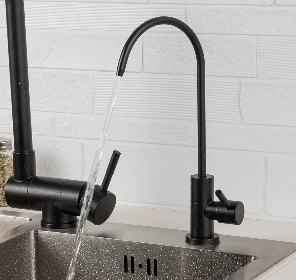 ULA 1/4"Kitchen Faucets Direct Drinking Tap Stainless Steel Water Purifier Faucet Single Cold Water Sink Faucet Filter Faucet