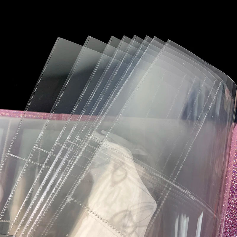 10Pcs A4 Double Sided Photo Sleeves Pages -Thick Clear Photo Album Inserts For Trading Cards, Postcards, Polaroids, Laser Ticket