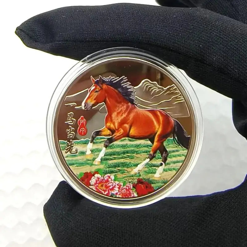 1PC  Metal Collection 2026 New Year Souvenir 40mm Chinese Coins Lucky Animal Horse Collectible Coins
