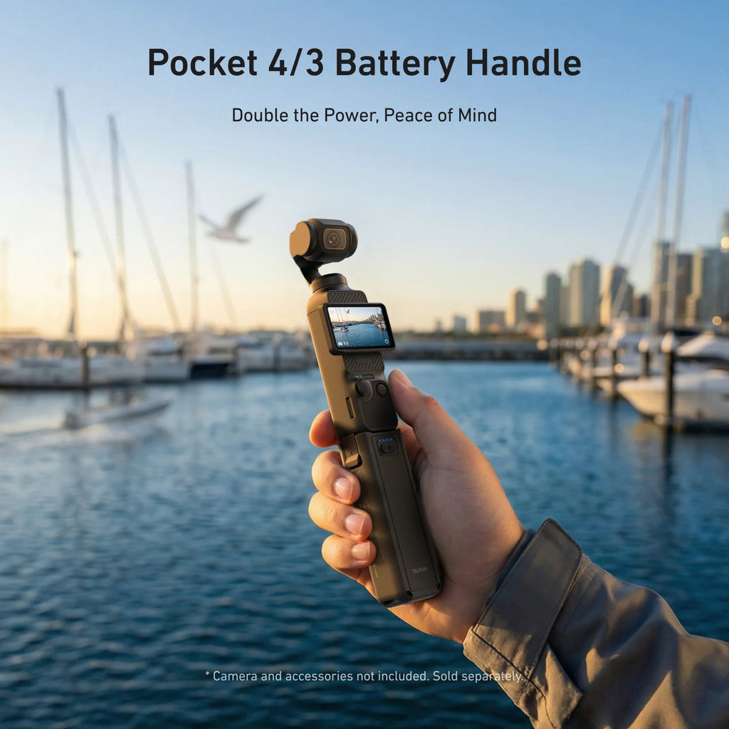 TELESIN 5000Mha Battery Handle for DJI OSMO Pocket 4