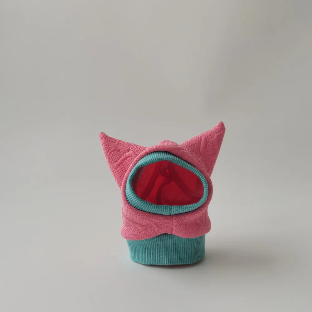Sweet Spring Elegant Pink Suit for Sphynx Cat 4-legged Coat Hat Tail Cover Sweatshirt Set for Female Cats Jumpsuit for Devon Rex