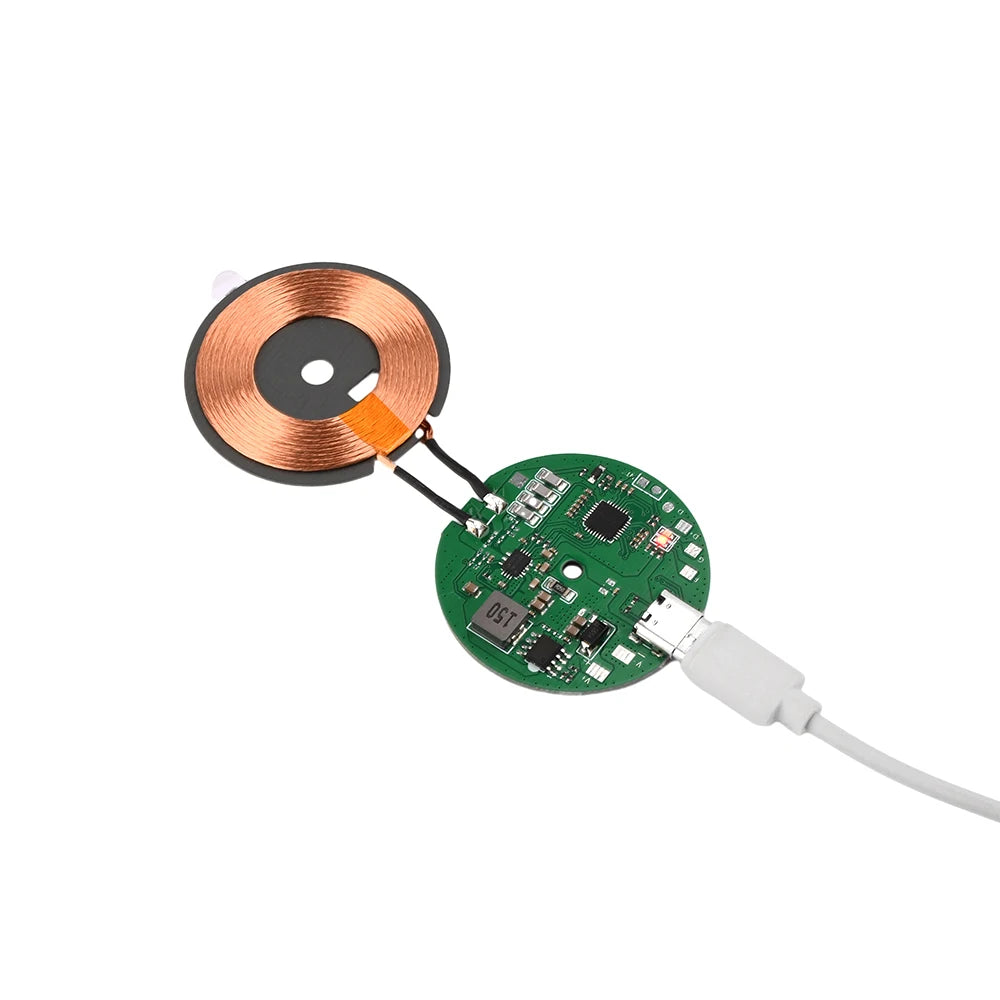 Type C DC 5-12V 20W High Power Wireless Charger Transmitter Module Fast Charging Circuit Board for Mobile Phone