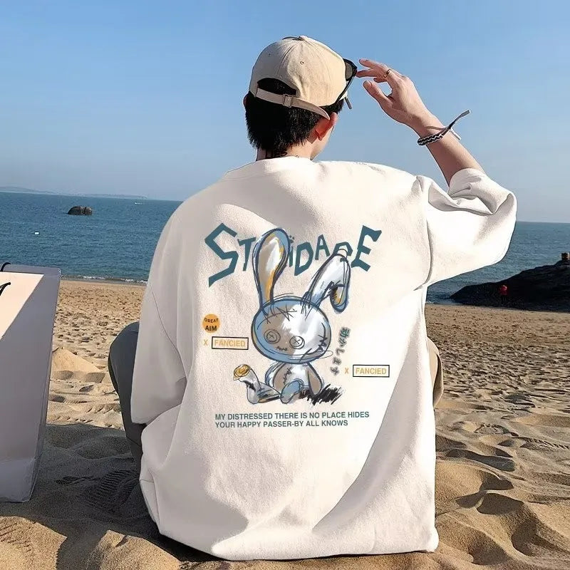 8XL Men Oversize Korean Fashion Loose American Love Puppet