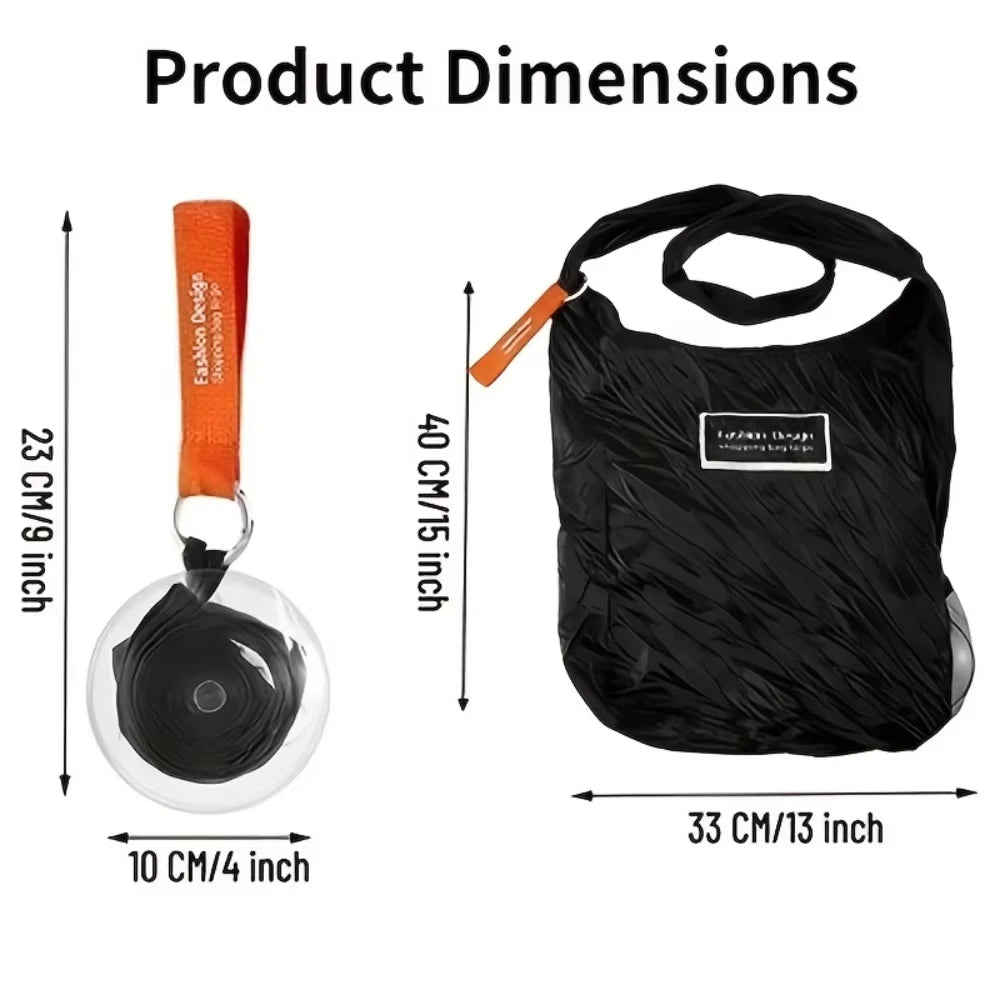 Portable Multi-functional Small Disc Folding Bag Eco Reusable Home Retractable Supermarket Shopping Storage Bag For Travels Shop