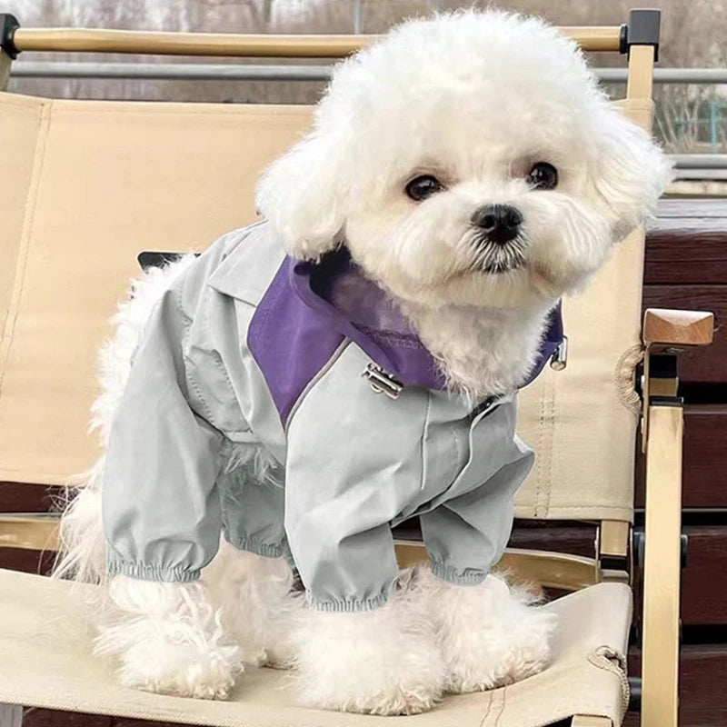 Autumn Winter Waterproof Dog Clothes Outdoor Windproof Dog Raincoat Warm Pet Clothes for Small Medium Dogs Comfy Puppy Clothes