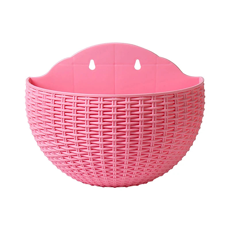 Flower Pot Exquisite Wall-mounted Plastic Wall Hanging Basket Flowerpot For Outdoor Garden Balcony Planter Bucket Home Decor New