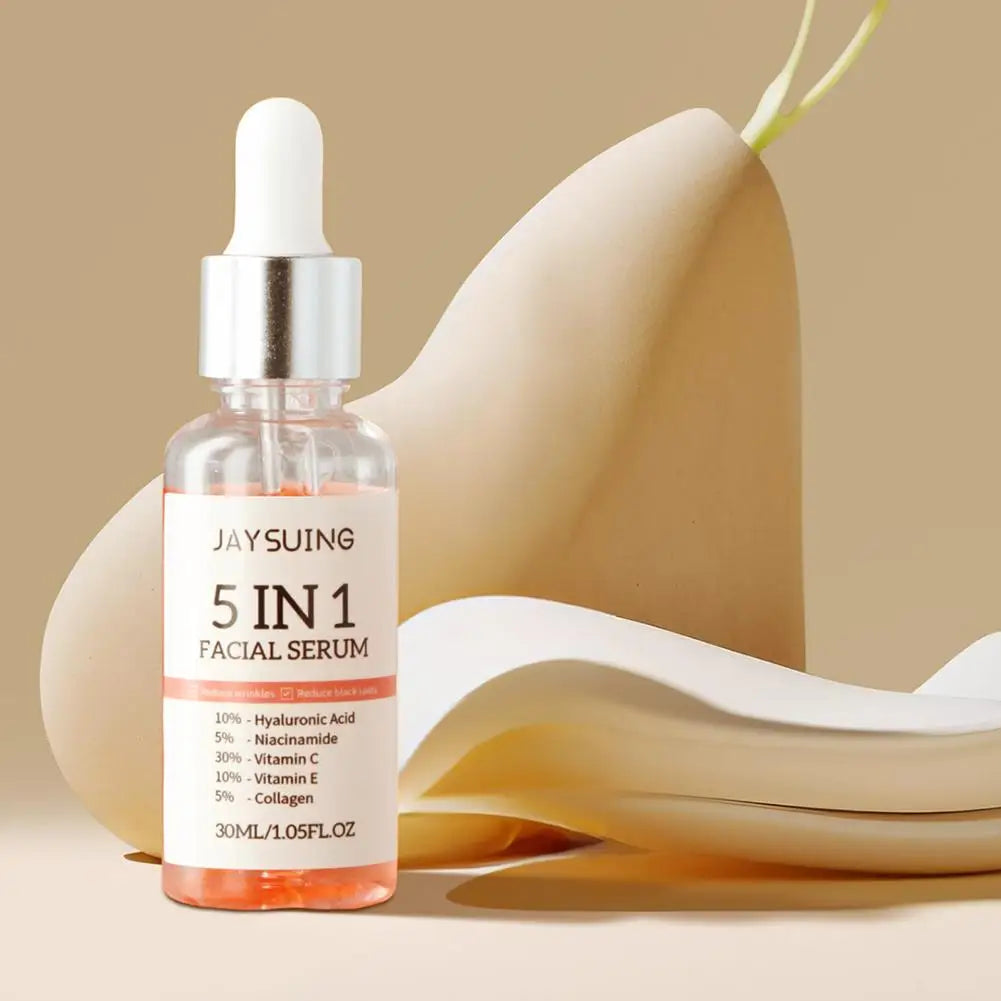 1/2/3pcs 30ml 5 In 1 Face Serum Moisturizing Vitamin C Hyaluronic Acid Facial Serum Shrink Pores Skin Care