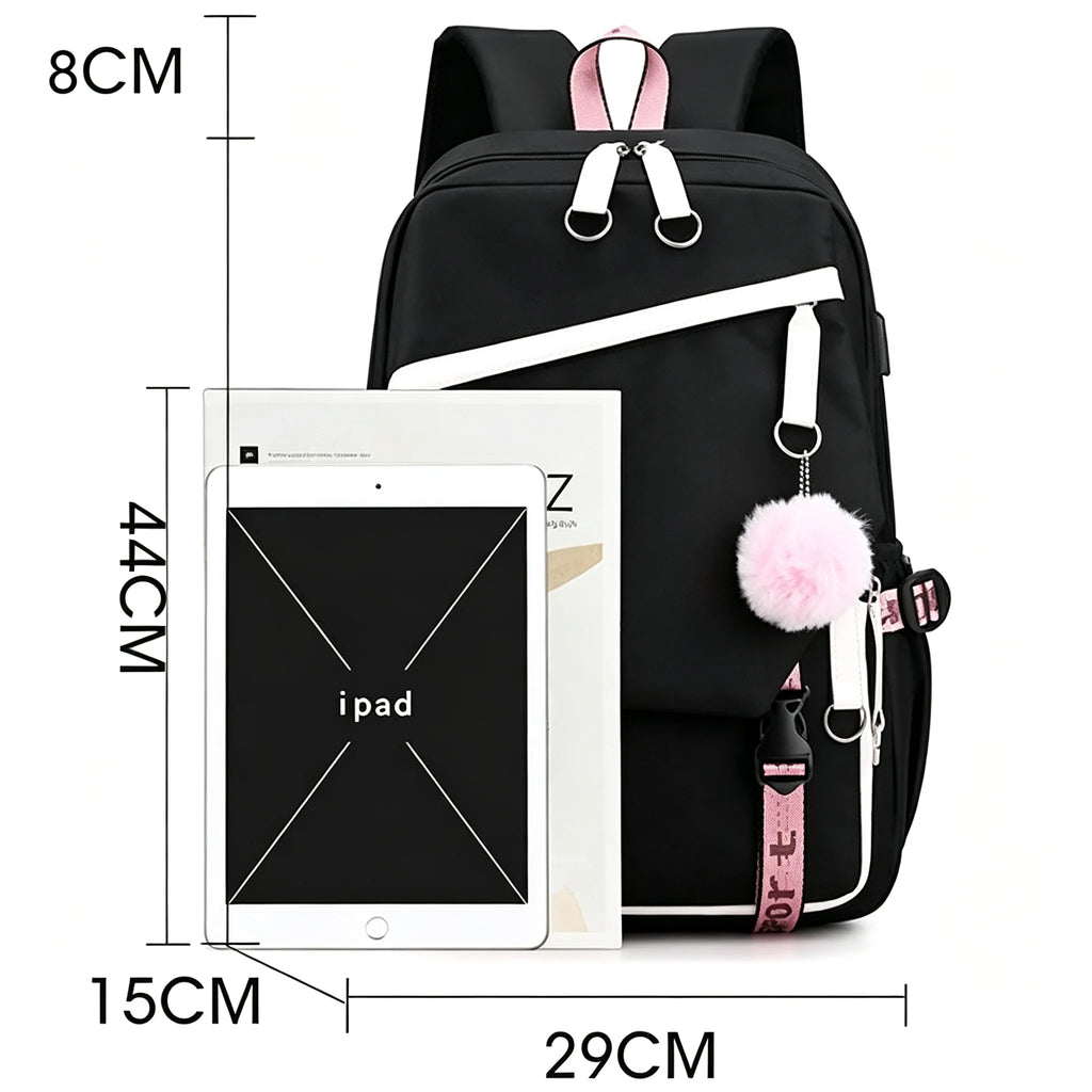 Mesuca Y2K Kawaii School Bag Backpack Cute Cartoon Girls Shoulder