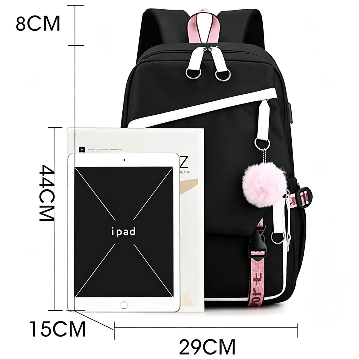 Mesuca Y2K Kawaii School Bag Backpack Cute Cartoon Girls Shoulder