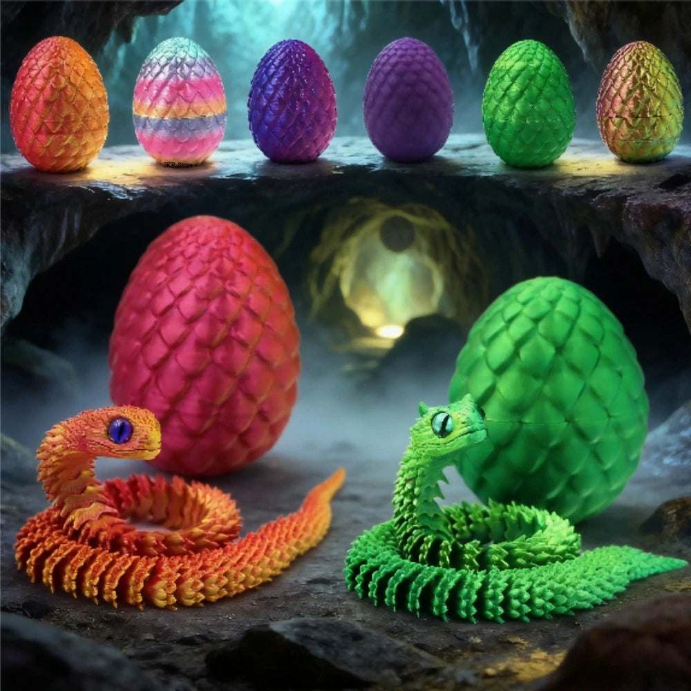 3d Printed Toys Home Decoration Desktop Decorations Anime Figures Articulating Home Decor Items 3D Printing Snake Eggs Rotating