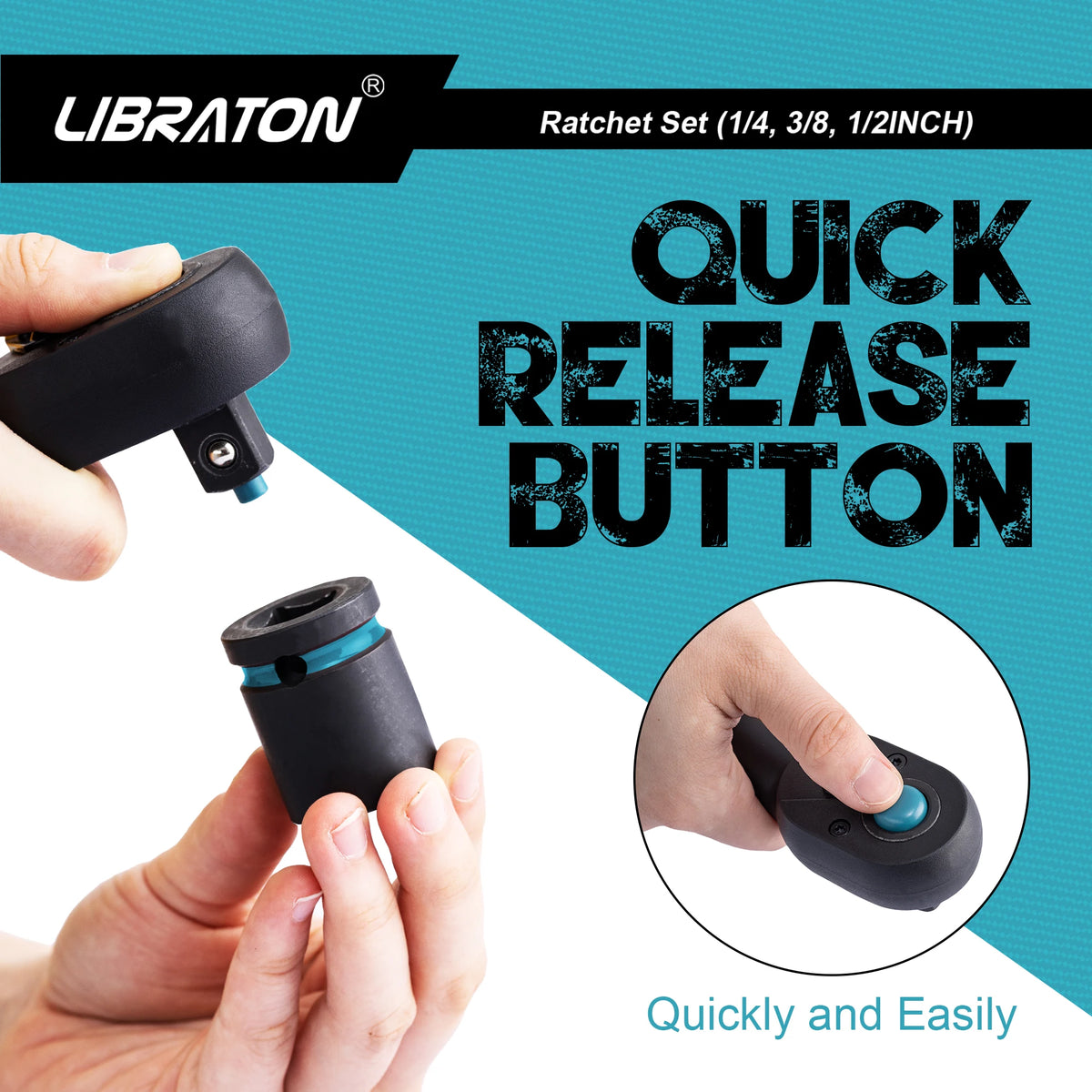 LIBRATON 72-Tooth Quick-Release Ratchet Wrench