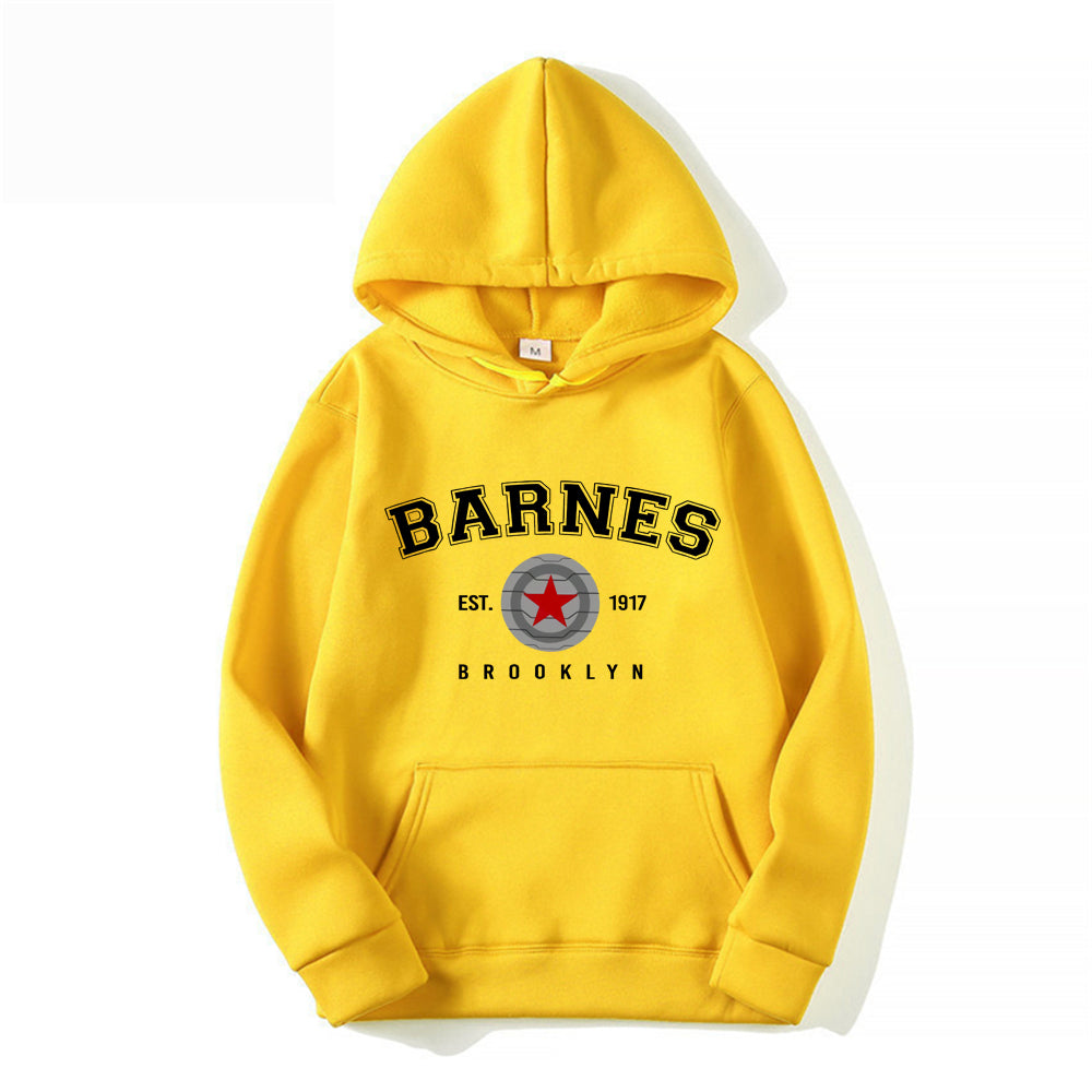 Vintage Barnes 1917 Hoodie Bucky Barnes Winter Soldier Hoodies Women Hooded Sweatshirt Tv Show Inspired Pullovers Superhero Tops