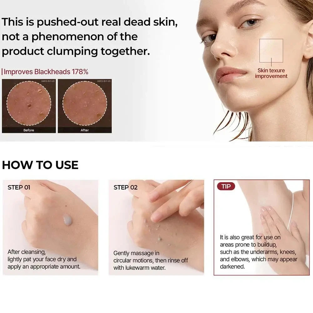 Rice Exfoliating Serum Facial Moisturizing Soften Serum Blackhead Removal Hydrating Pore Shrinking Korean Skin Care