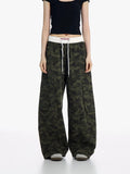 Y2K Summer Cargo Jeans Camouflage Loose Fit High Waist Slouchy