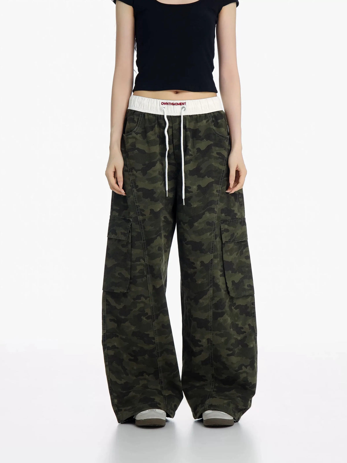Y2K Summer Cargo Jeans Camouflage Loose Fit High Waist Slouchy