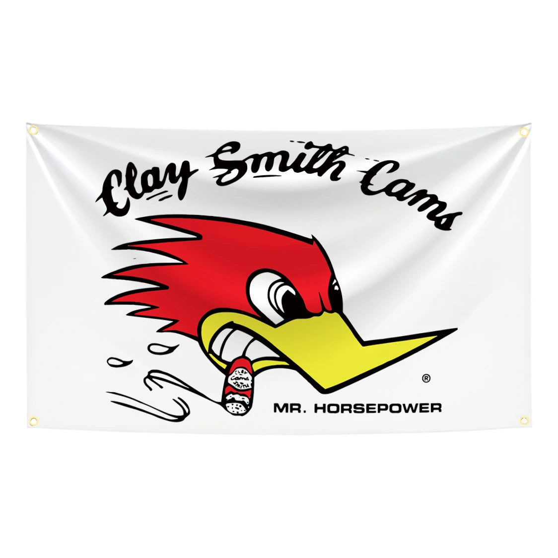 90x150cm Mr.Horsepower Clay Smith Cams Flag Tapestry Polyester Digital Printing Banner for Garage Wall Art Out Door Decoration