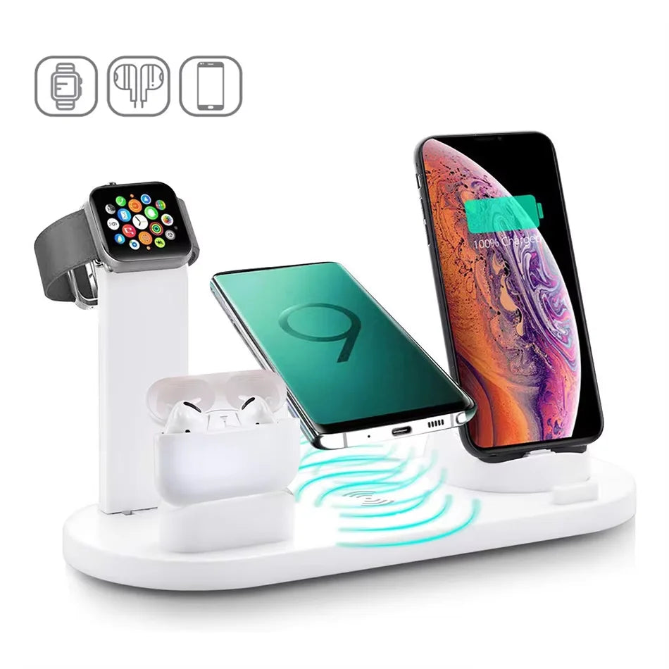 7 in 1 Wireless Charger Stand Pad For iPhone 17 16 15 14 13 12 Apple Watch Airpods Pro iWatch 8 7 6  Fast Charging Dock Station