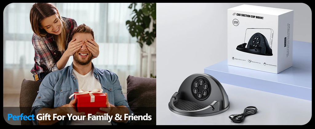 Car Phone Holder Wireless Charger Non-Slip,Mobile Phone Fast Wireless Charger for iPhone15W Wireless Car Charger Dashboard