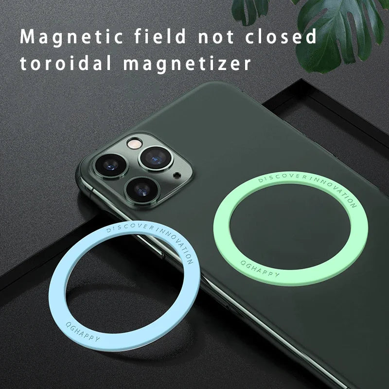 Universal Magnetic Ring for Magsafe Wireless Charger Iron Sheet Sticker Magnet Phone Holder for IPhone 14 15 Xiaomi