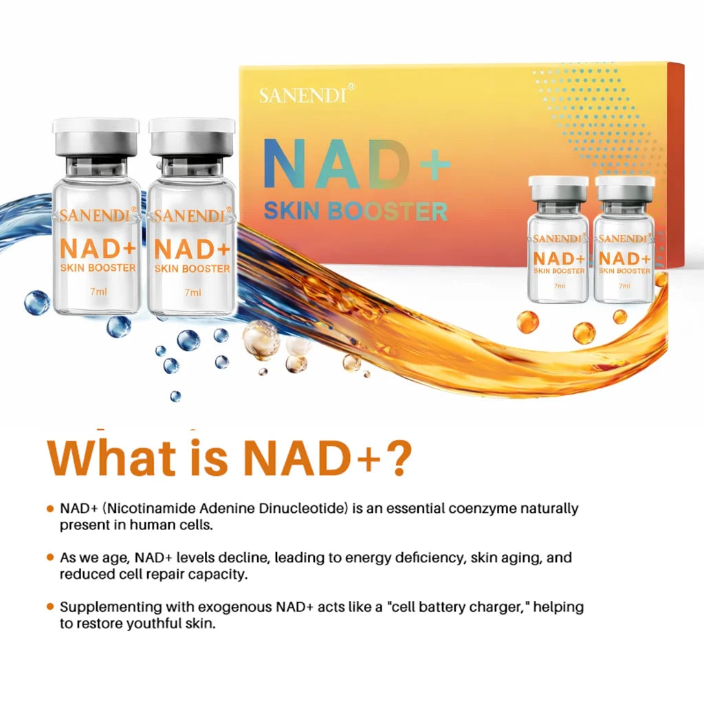 Sanendi NAD+ Salmon DNA Serum Copper Peptide Essence Hyaluronic Acid Skin Booster Hydrating Facial Care Set Korean Skin Care