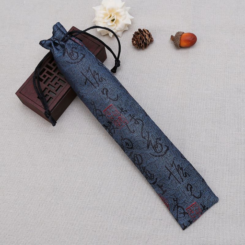 Chinese Style Decorative Folding Hand Fan Bag Dustproof Holder Prote