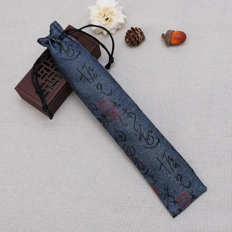 Chinese Style Decorative Folding Hand Fan Bag Dustproof Holder Prote