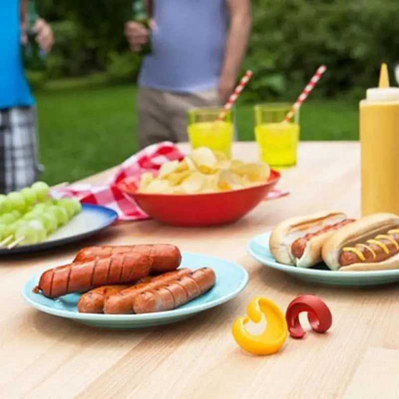 Hot Dog Slicer Barbecue Sausage Cutter Barbecue Tools Camping Innovation Kitchen Utensils Silicone Hot Dog Sausage Mold