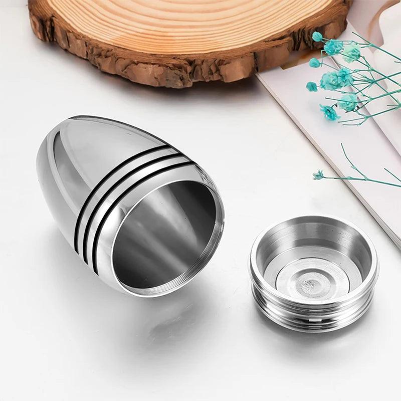 Silver Beautiful Small Mini Keepsake Urn for Human or Pet Ashes, Set of 4, Hard Metal Cremation Urns, Mini Funeral Urns
