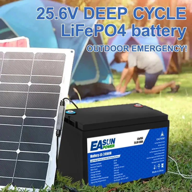 Easun Power Lifepo4 Battery 24V 100Ah Grade A 25.6V