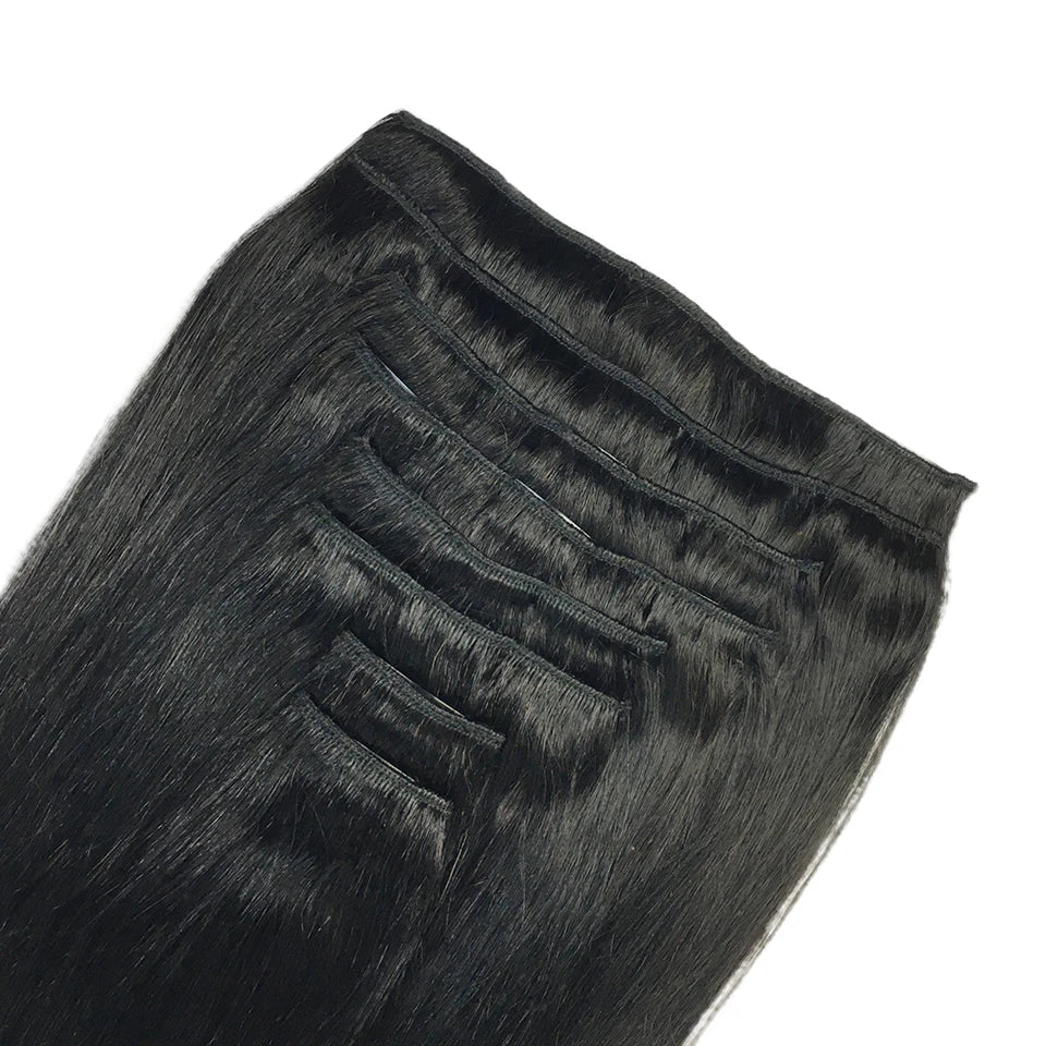Clip In Hair Extensions Human Hair Brazilian Straight Clip