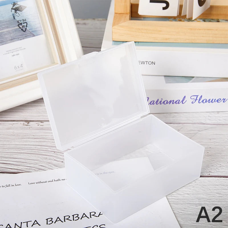 Frosted Flip Storage Box Photocards Small Card Storage Box Desk Organizer Box Classification Box Jewelry Storage Case Container