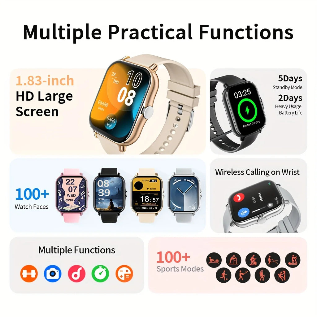 1.83-Inch Smart Watch for Men And Women - Wireless