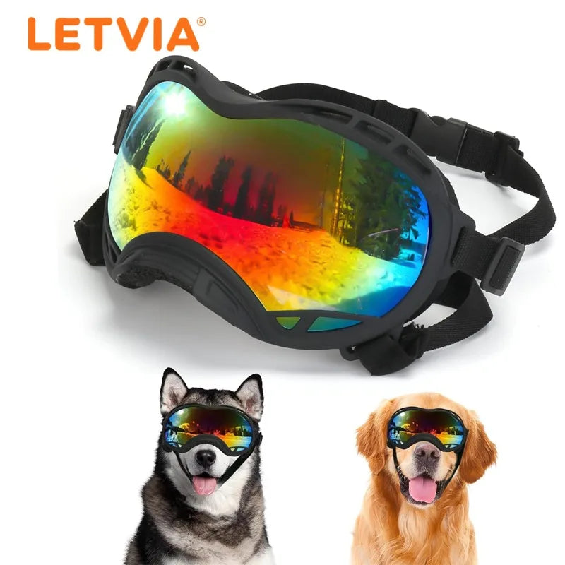 LETVIA New Pet Glasses Big Dog UV-resistant Windproof Sunglasses Outdoor Pet Motorcycle Goggles Stylish Tactical Dogs Sunglasses