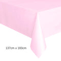 Disposable Tablecloth Pink Blue White Plastic Tablecloths for Birthday Party Christmas Table Cover Rectangular Table Tablecloths