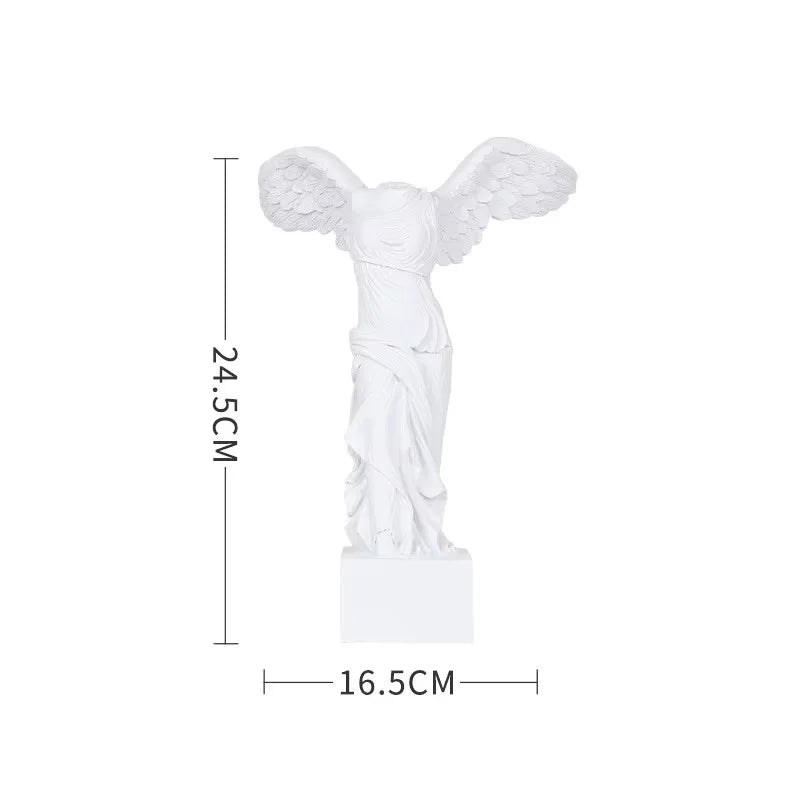 24.5cm Victoria Goddess Figure Sculptures, Roman Winged Victory Samothrace Desktop Ornements Pour Home Decor Collection Gifts