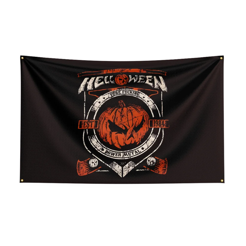 3x5 Ft HELLOWEENS Heavy Rock Band Flag Polyester Digital Printing Banner for Bedroom Wall Art Out Door Tapestry Decoration