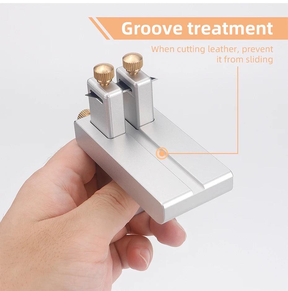 QJH Adjustable Faux Leather Strip Precision Cutting Tool, for DIY Handheld Cutting Belt, Watch Bands & Luggage Straps Craft Tool