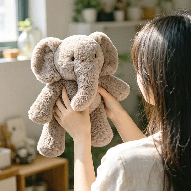 Lying Elephant Monkey Plush Toys Soft Stuffed Cartoon Animal Doll