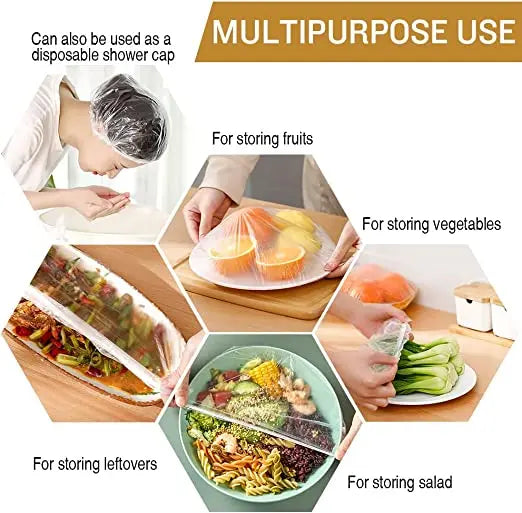 100-1000PCS Color Disposable Food Cover Wrap Food-Grade Fresh-keeping Film Bag Kitchen Disposable Bowl Cover Storage Wholesale