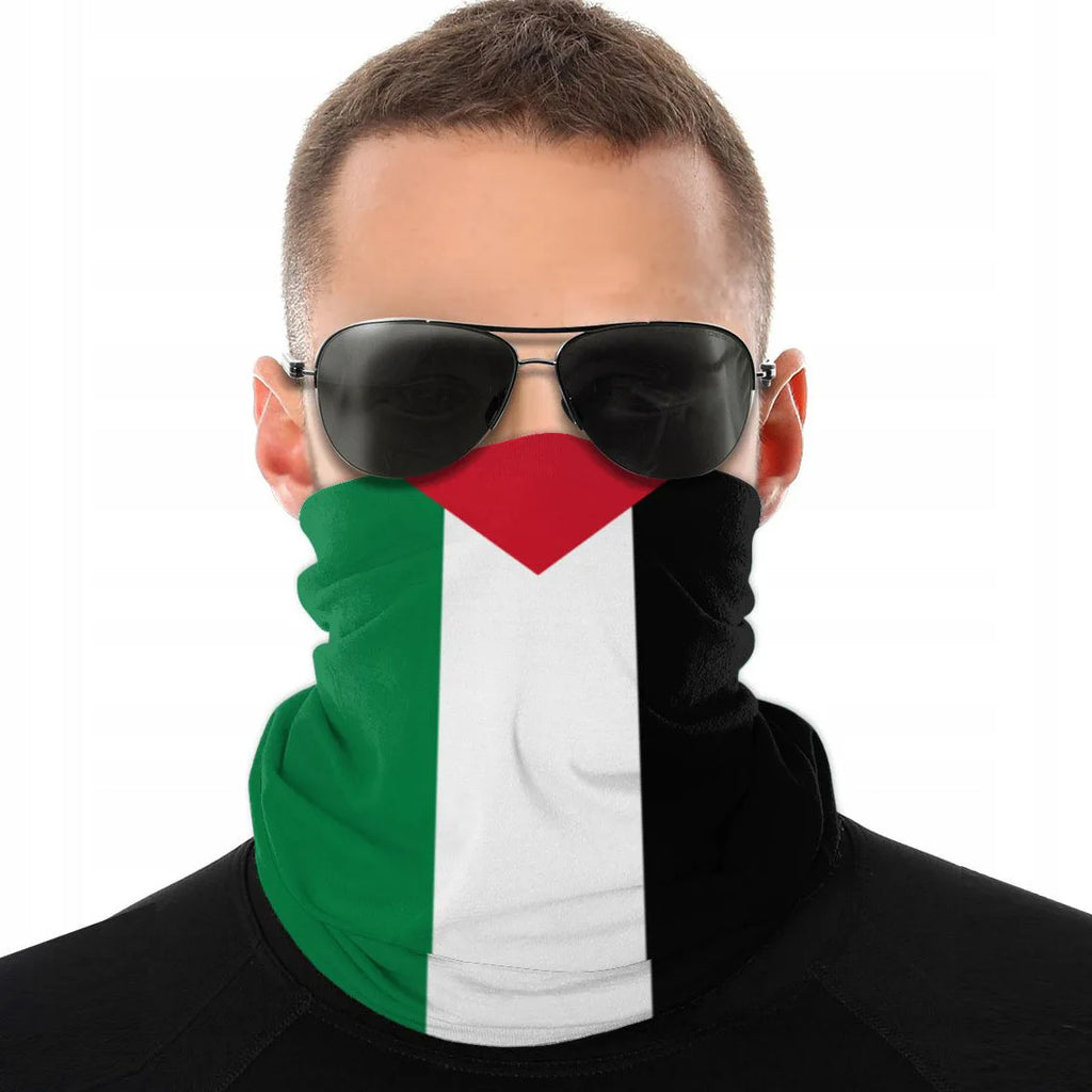 Palestine Flag Scarf25x 50cm Palestinian Keffiyeh Bandanas Neck Gaiter Seamless Arabia Scarves Palestine Arabic Face Masks