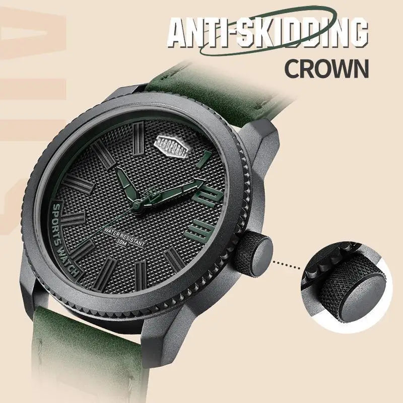 HEROFORCE Casual Outdoor Leather Watch for Men