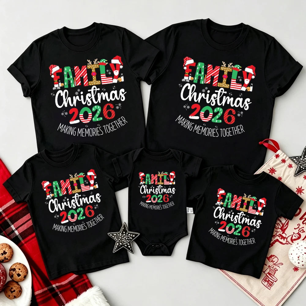 Family Christmas Making Memories Together Family Matching Outfits Santa
