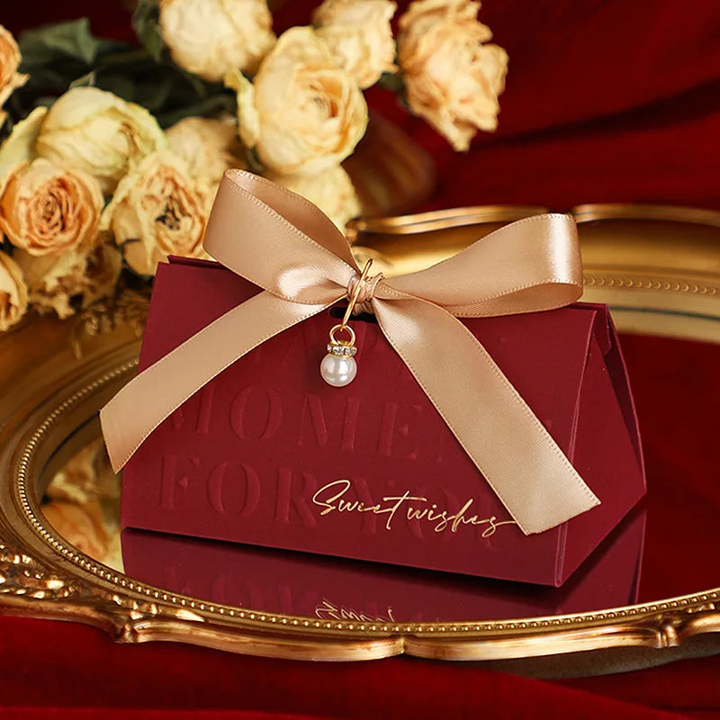 5pcs Ins Flower Candy Box Mini Packaging Bags Paper Box for Gift Set Box Small Gift Bags Wedding Favors Party Decor