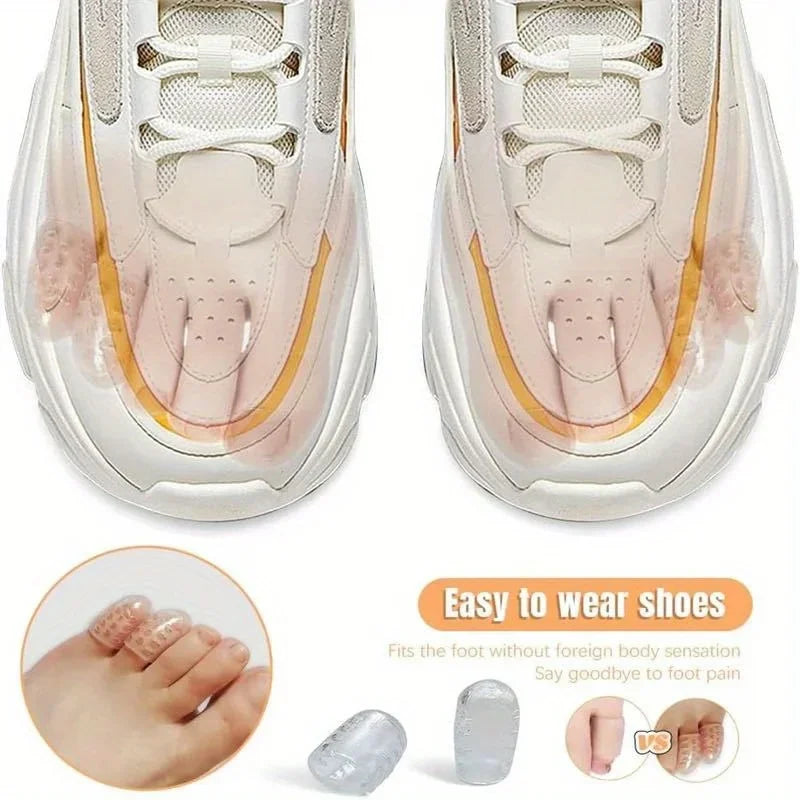 Toe Covers Silicone Toe Caps Anti-Friction Breathable Toe Protector Prevents Blisters Toe Caps Cover Protectors Foot Care