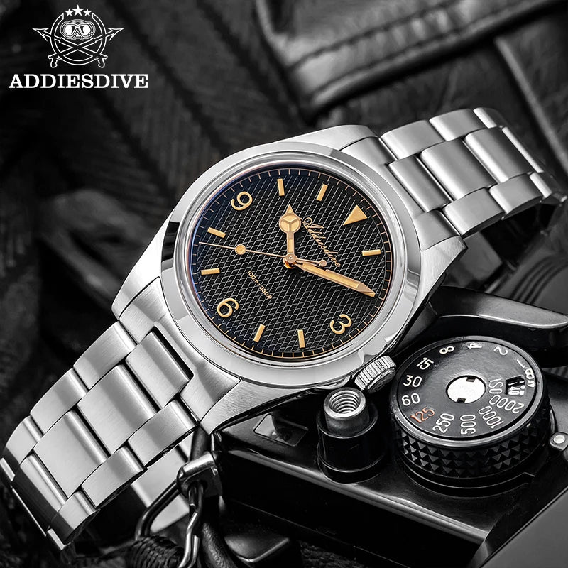 ADDIESDIVE 36mm Men Watch Luxury 200m Waterproof Super Luminous